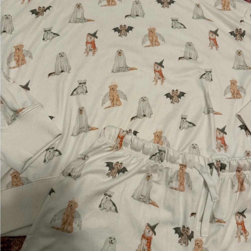 Z supply hey boo Halloween dog shorts and long sleeve set - Picture 3 of 7